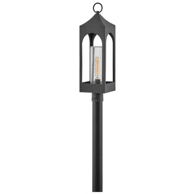 Hinkley Amina 27 3/4" High Zinc And Seeded Glass Outdoor Post Light
