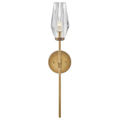 Hinkley Ana 25" High Modern Brass And Clear Faceted Glass Wall Sconce