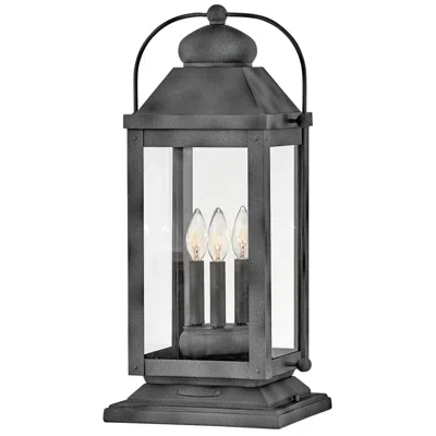 Hinkley Anchorage 23 1/2" High Light Aged Zinc Outdoor Pier Mount Light