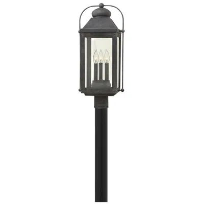Hinkley Anchorage 24 1/4" High Aged Zinc Outdoor Post Light