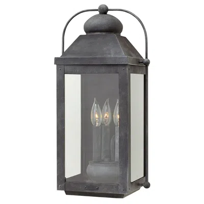 Hinkley Anchorage 24 1/4" Wide Aged Zinc Outdoor Lantern Wall Light