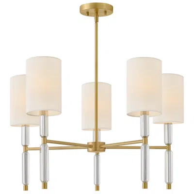 Hinkley Anika Medium Chandelier 28" Lacquered Brass In Gold
