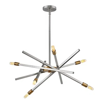Hinkley Archer 26" Wide Brushed Nickel 6-light Modern Pendant