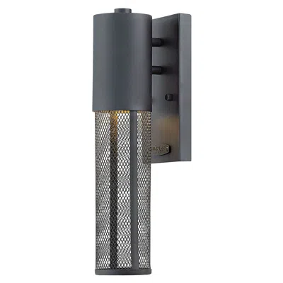 Hinkley Aria 14 1/2" High Black Cylindrical Led Outdoor Wall Light