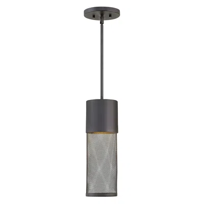 Hinkley Aria 15 3/4"h Black Cylindrical Led Outdoor Hanging Light