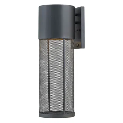 Hinkley Aria 21 3/4" High Black Cylindrical Led Outdoor Wall Light