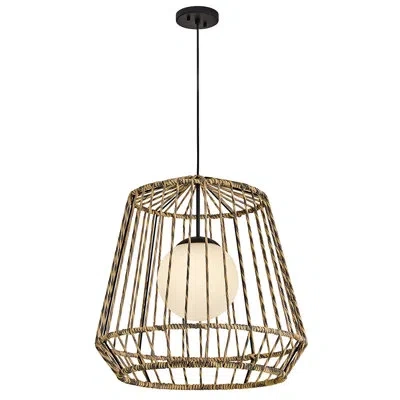 Hinkley Arlen Pendant In Matte Black;satin Black