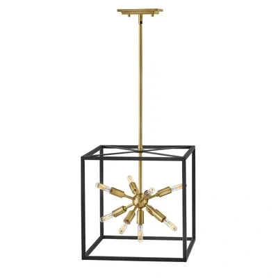 Hinkley Aros 9-light Cube Pendant In Black