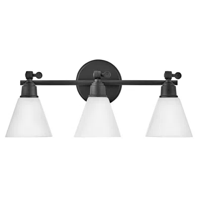 Hinkley Arti 24" Wide Black 3-light Vanity Bath Light