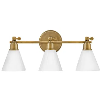 Hinkley Arti 24" Wide Heritage Brass 3-light Bath Light