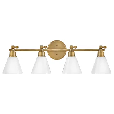 Hinkley Arti 32" Wide Heritage Brass 4-light Bath Light
