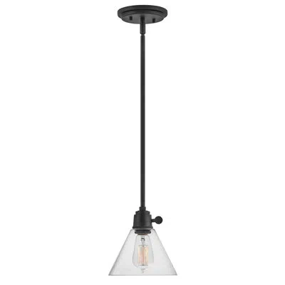 Hinkley Arti 7.75-in Pendant Light With On/off Switch In Black