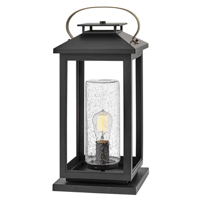 Hinkley Atwater 21 1/2" High Black Glass Outdoor Lantern
