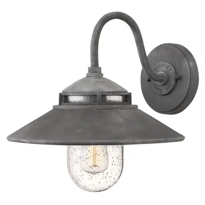 Hinkley Atwell 11 3/4" High Aged Zinc Outdoor Wall Light