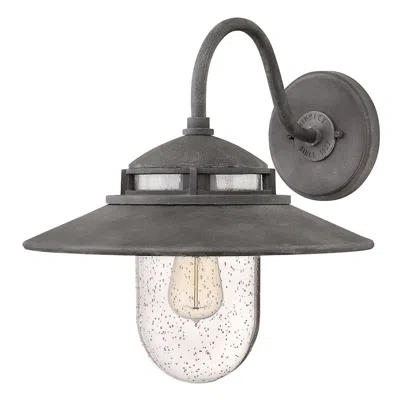 Hinkley Atwell 15 1/4" High Aged Zinc Outdoor Wall Light