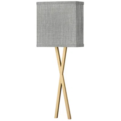 Hinkley Axis 22" High Brass With Heather Gray Shade Wall Sconce