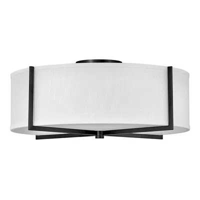 Hinkley Axis 25 1/2" Wide Black Ceiling Light With Off-white Shade