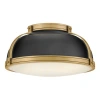 Hinkley Barton Medium Flush Mount In Gold,black