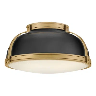 Hinkley Barton Medium Flush Mount In Gold,black