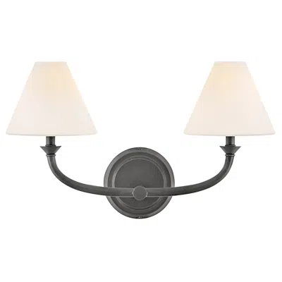 Hinkley Bath Greta Small Two Light Vanity 18" Blackened Brass