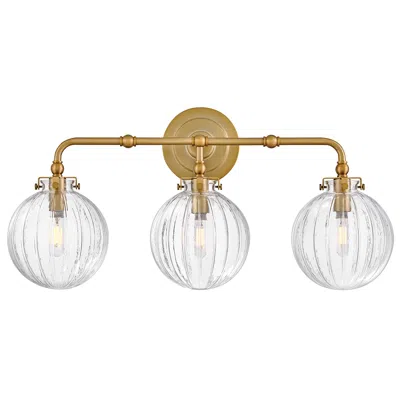 Hinkley Bath Helene Medium Three Light Vanity 24" Lacquered Brass
