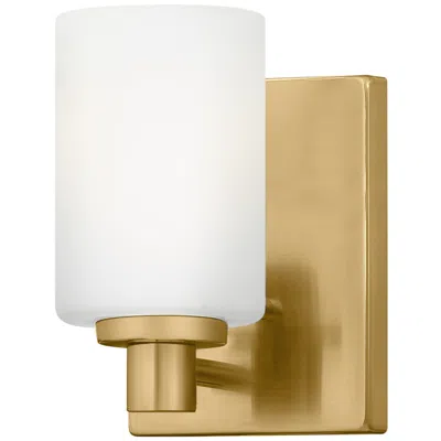 Hinkley Bath Karlie Small Single Light Sconce 4.5" Lacquered Brass