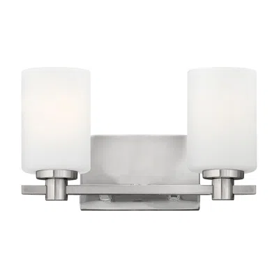 Hinkley Bath Karlie Small Two Light Vanity 13.25" Brushed Nickel