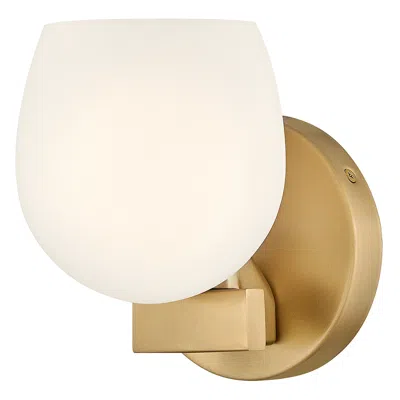 Hinkley Bath Mae Small Single Light Sconce 5.25" Lacquered Brass