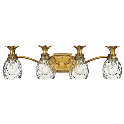 Hinkley Bath Plantation Large Four Light Vanity 29" Burnished Brass