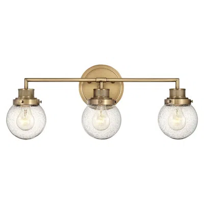Hinkley Bath Poppy Medium Three Light Vanity 24.25" Heritage Brass