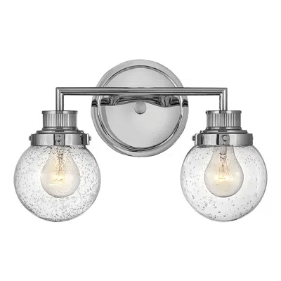 Hinkley Bath Poppy Small Two Light Vanity 14.75" Chrome