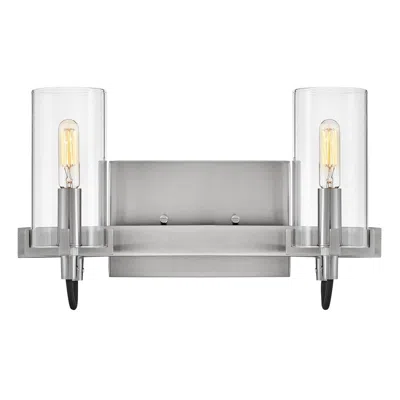Hinkley Bath Ryden Small Two Light Vanity 13.75" Brushed Nickel