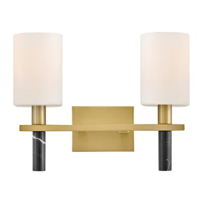 Hinkley Bath Sunni Small Two Light Vanity 15" Lacquered Brass