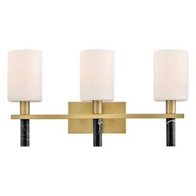 Hinkley Bath Turin Medium Three Light Vanity 23.5" Lacquered Brass