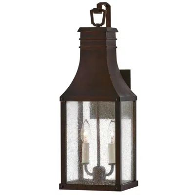 Hinkley Beacon Hill 23" Blackened Copper Outdoor Lantern Wall Light