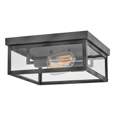 Hinkley Beckham 12" Wide Aged Zinc Outdoor Ceiling Light