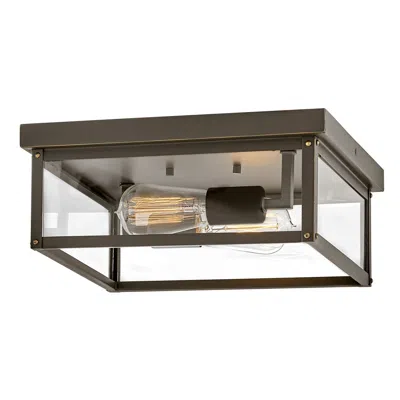 Hinkley Beckham 12" Wide Oil-rubbed Bronze Outdoor Ceiling Light