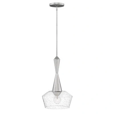 Hinkley Bette Mid-century Modern One Light Pendant In Polished Nickel