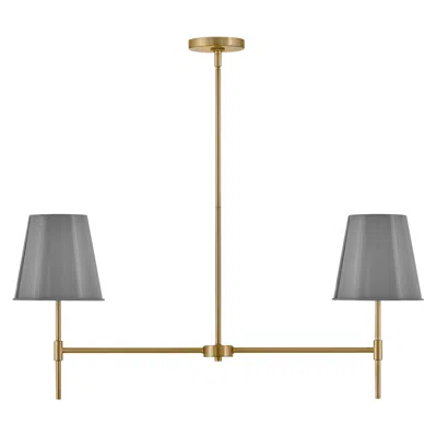 Hinkley Blake 36"w Lacquered Brass 2-light Linear Chandelier