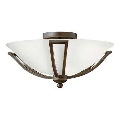 Hinkley Bolla 16 3/4" High Olde Bronze Opal Ceiling Light