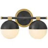 Hinkley Bowie Small Two Light Vanity In Black