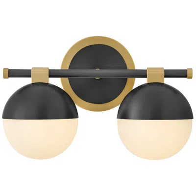 HINKLEY HINKLEY BOWIE SMALL TWO LIGHT VANITY 14.25" LACQUERED BRASS