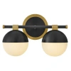 Hinkley Bowie Small Two Light Vanity In Black