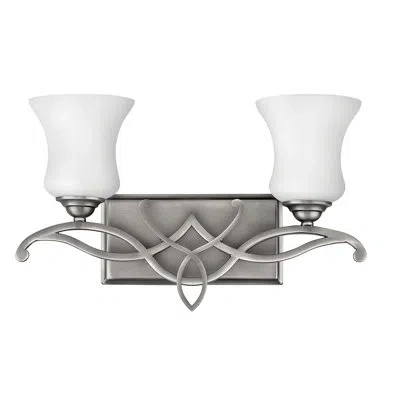 Hinkley Brooke 2-light Vanity Light In Antique Nickel