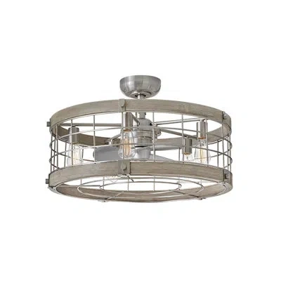Hinkley Bryce Led Fandelier In Silver,brushed Nickel,gray