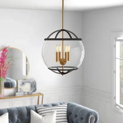 Hinkley Calvin 4 - Light Unique / Statement Globe Pendant In Black