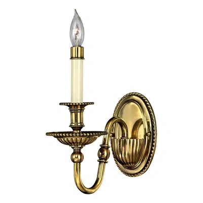 Hinkley Cambridge 1-light Candle Wall Light In Burnished Brass