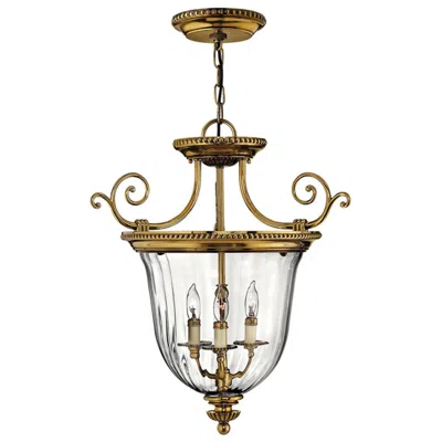 Hinkley Cambridge 22 1/2" Wide Clear Glass Traditional Brass Pendant