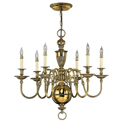Hinkley Cambridge 29" Wide Traditional Brass Candelabra Chandelier