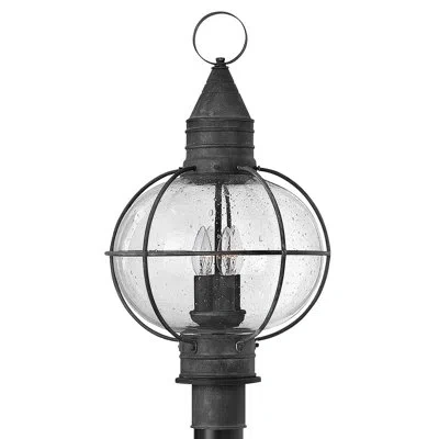 Hinkley Cape Cod Jolie Outdoor 4-light Lantern Head In Aged Zinc